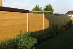 Natural gravel boards used to create a maintenance FREE panel